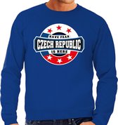 Have fear Czech republic is heren sweater met sterren embleem in de kleuren van de Tsjechische vlag - blauw - heren - Tsjechie supporter / Tsjechisch elftal fan trui / EK / WK / kleding XL