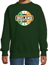 Have fear Ireland is here / Ierland supporter sweater groen voor kids 9-11 jaar (134/146)