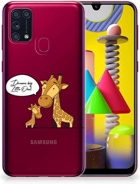 ironie Sjah beroemd Trendy Telefoonhoesjes Samsung Galaxy M31 Smartphone Hoesje Doorzichtig  Giraffe | bol.com