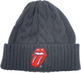 The Rolling Stones - Classic Tongue Beanie Muts - Zwart