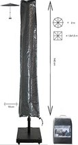 Basic Parasolhoes staande parasol zonder rits 140x19x32 cm - Grijze Parasolhoes