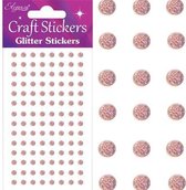 Oaktree - Stickers Glitter Diamantjes Rose Gold (per vel) 4mm