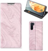 Flip Case OPPO Reno3 | A91 Smart Cover Marble Pink