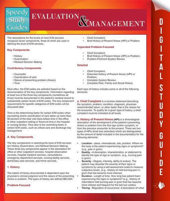 Evaluation And Management (Speedy Study Guides) - cover