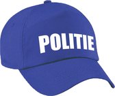 Verkleed politie agent pet / baseball cap blauw voor dames en heren - verkleedhoofddeksel / carnaval