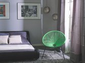 Beliani ACAPULCO - Tuinstoel set van 2 - groen - PE rotan