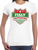 Italy supporter schild t-shirt wit voor dames - Italie landen t-shirt / kleding - EK / WK / Olympische spelen outfit L