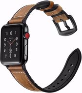 Apple Watch 40MM / 38MM Bandje Cowhide Echt Leer en Siliconen Bruin