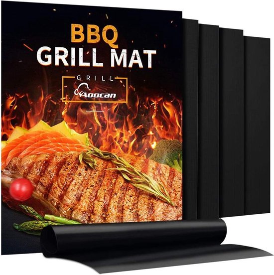 HONPHIER Large 100 x 150cm BBQ Mats for Under Grill Double Sided Fire
