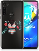 TPU Siliconen Hoesje Motorola Moto G8 Power Telefoon Hoesje Boho Summer