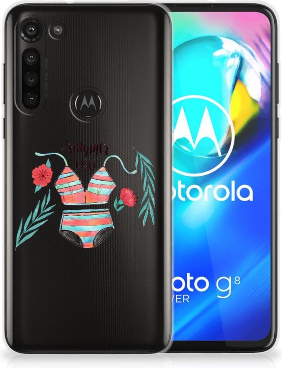 Motorola Moto G8 Power Telefoonhoesje met Naam Boho Summer
