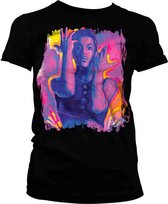 - Black Neon Dames T-shirt - S - Zwart