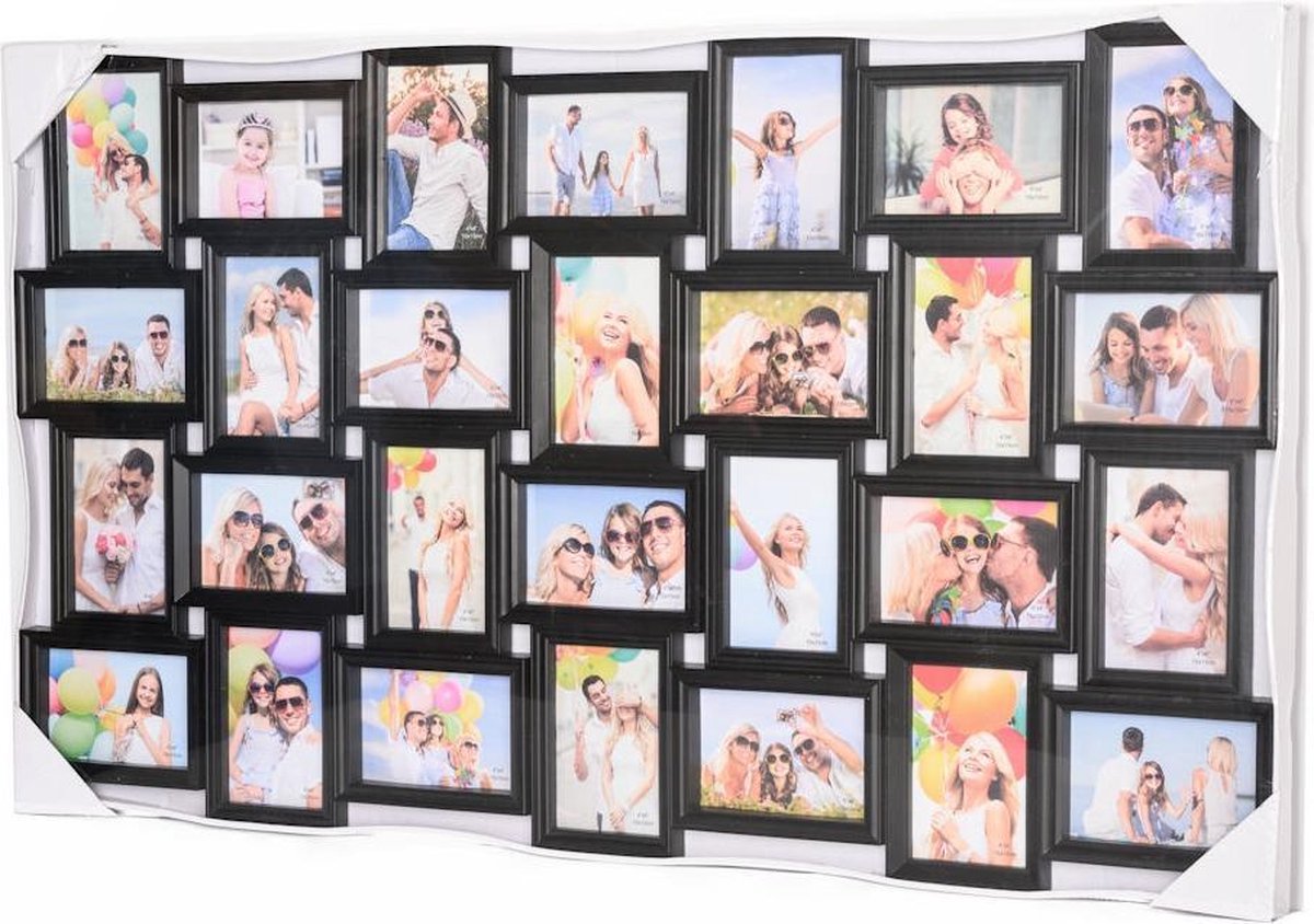 tafereel ondersteuning Afstotend Decopatent® XL Fotolijst Collage voor 28 Foto's van (10x15 & 15x10 Cm) -  Fotolijsten -... | bol.com