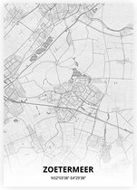 Zoetermeer plattegrond - A2 poster - Tekening stijl