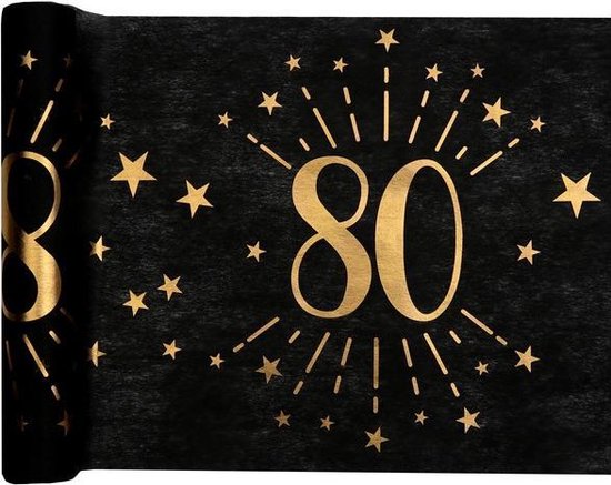morgen Gek zwart 2x Tafelloper 80 jaar verjaardag 30 x 500 cm op rol - Verjaardags  versiering 80 jaar... | bol.com