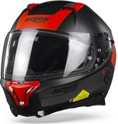 Nolan N87 Plus Distinctive 24 Flat Black Red Integraalhelm - Motorhelm - Maat XL