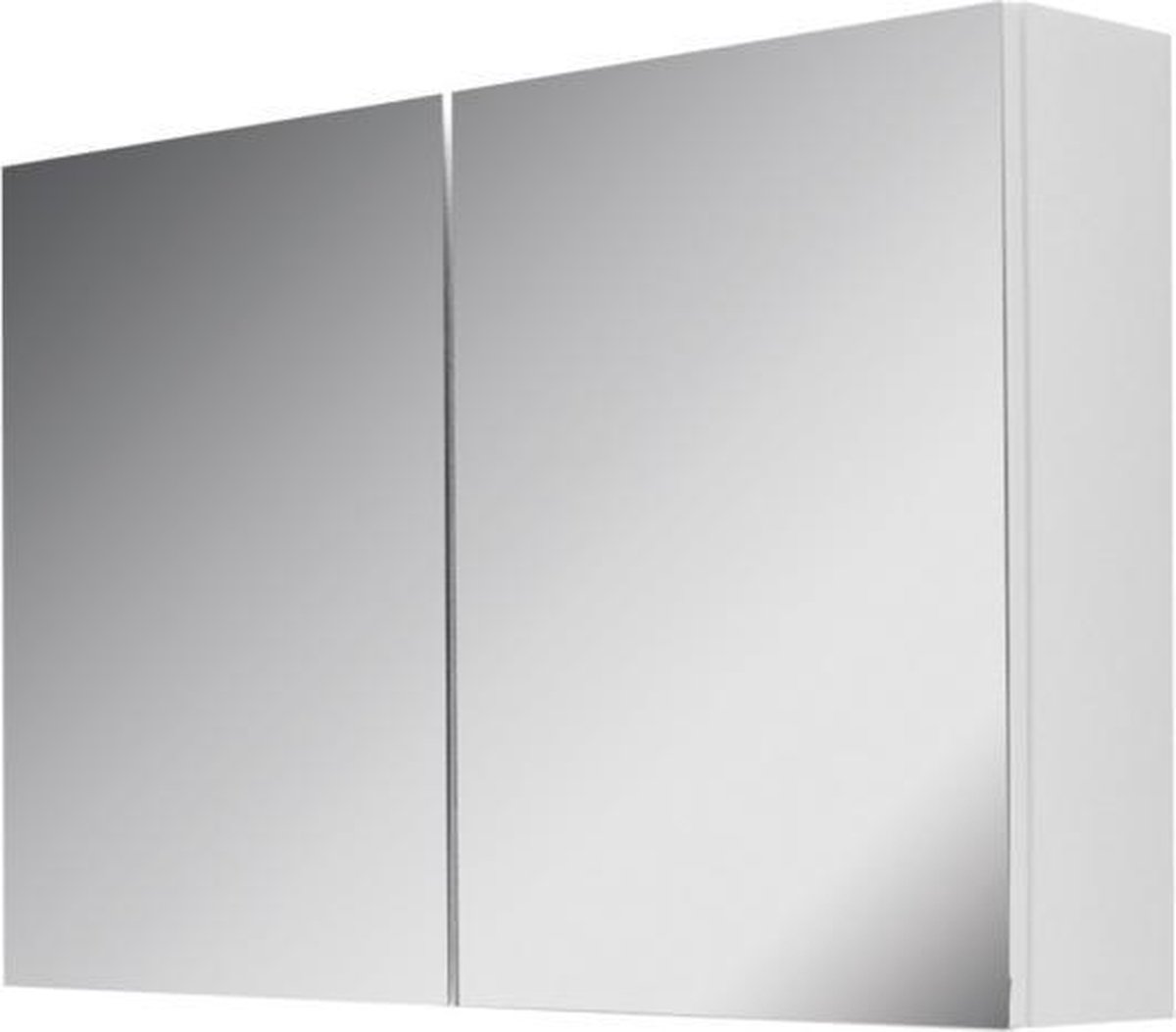 Nemo Go Selal Spiegelkast 1200x155x730mm wit hoogglans met 2 deuren enkelvoudig spiegelend