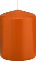 1x bougies cylindriques orange / bougies piliers 6 x 8 cm 29 heures de combustion - Bougies inodores orange - Décorations pour la maison