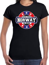 Have fear Norway is here / Noorwegen supporter t-shirt zwart voor dames L