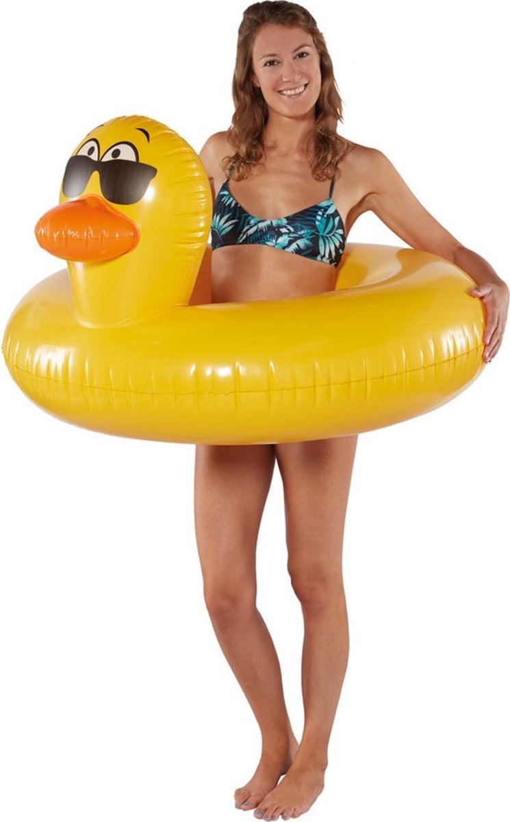 Het formulier herder Slot Gele eend opblaasbare zwemband/zwemring 101 cm speelgoed voor kinderen en  volwassenen... | bol.com