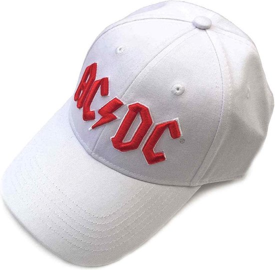 AC/DC - Red Logo Baseball pet - Wit