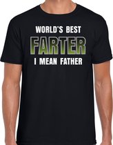 Worlds best farter I mean father / beste scheten later / vader fun t-shirt zwart voor heren - fun tekst shirt / outfit / vaderdag / kleding XL