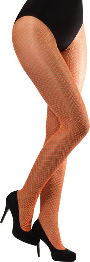 Neon Roze Netpanty met Grote Fishnet
