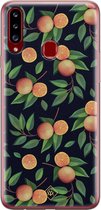 Samsung A20s hoesje siliconen - Fruit / Sinaasappel | Samsung Galaxy A20s case | multi | TPU backcover transparant