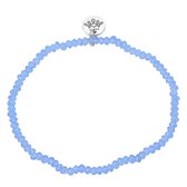 Melady Kralen Armband Ø6-7cm (2mm) Blauw Glas Rond Kralen Armband Dames Armbandjes Sieraden Dames