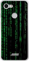 Google Pixel 3 Hoesje Transparant TPU Case - Hacking The Matrix #ffffff