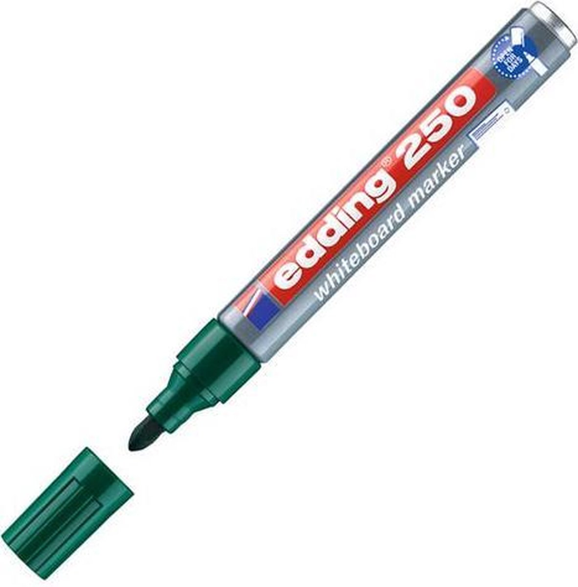 Viltstift edding 250 whiteboard rond groen 1.5-3mm - 10 stuks - 10 stuks
