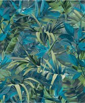 DUTCH WALLCOVERINGS Behang Paradise Flower blauw