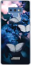 Samsung Galaxy Note 9 Hoesje Transparant TPU Case - Blooming Butterflies #ffffff
