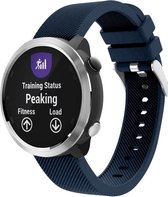 Siliconen Smartwatch bandje - Geschikt voor  Garmin Vivoactive 4 silicone band - 45mm - donkerblauw - Horlogeband / Polsband / Armband
