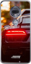 Motorola Moto G7 Hoesje Transparant TPU Case - Audi R8 Back #ffffff