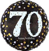 Glanzende Happy Birthday 70 jaar ballon - Feestdecoratievoorwerp