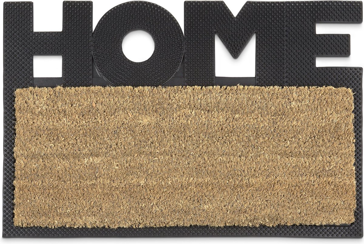relaxdays deurmat kokos 60x40 HOME antislip, kokosmat, voetmat, doormat