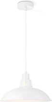 Home Sweet Home hanglamp Altis - hanglamp inclusief lampenkap - lampenkap 30.5/30.5/13cm - pendel lengte 100 cm - geschikt voor E27 LED lamp - wit