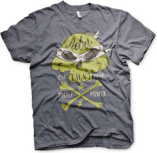 Teenage Mutant Ninja Turtles Heren Tshirt -2XL- Rebel Turtle Power Grijs
