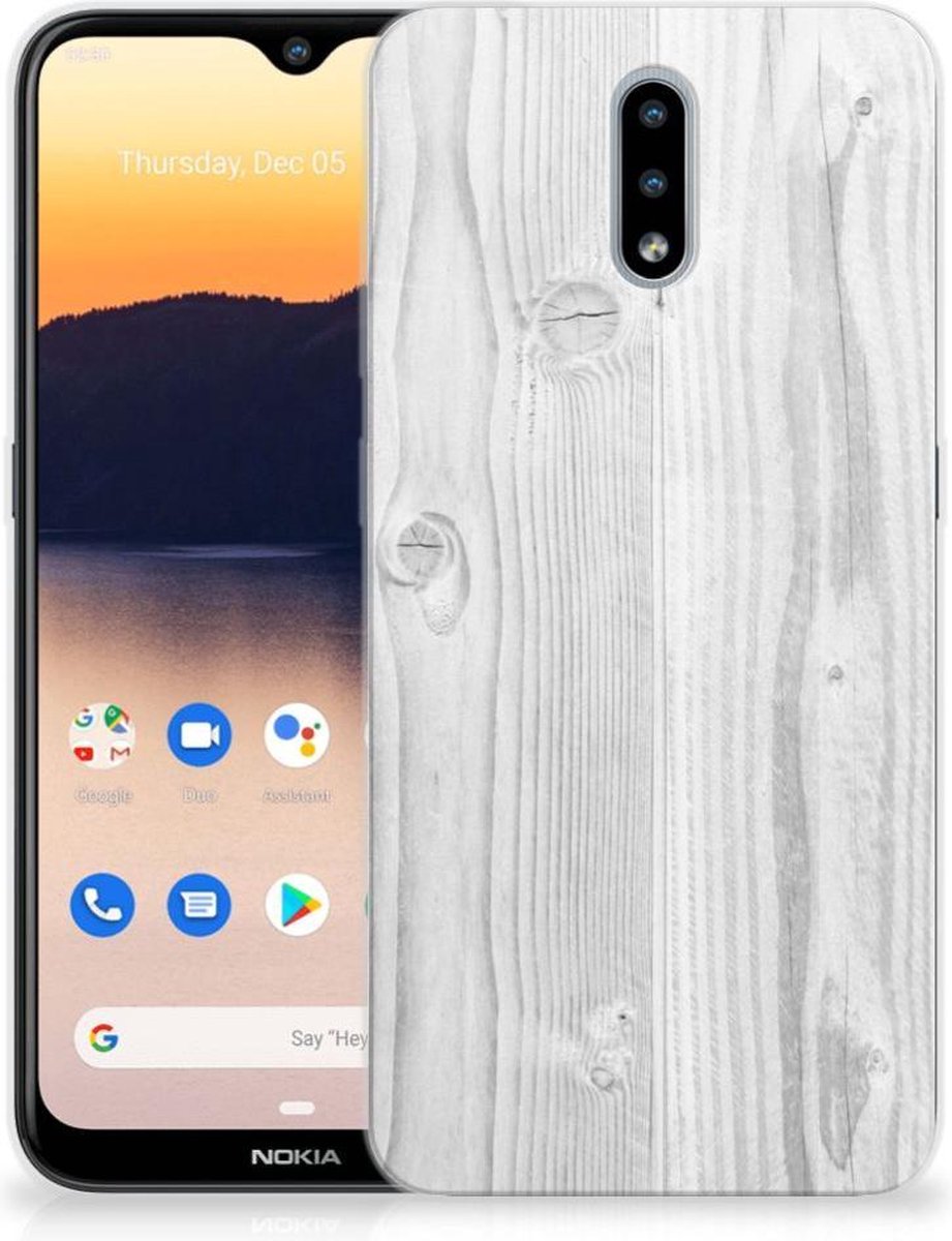 Nokia 2.3 Bumper Hoesje White Wood