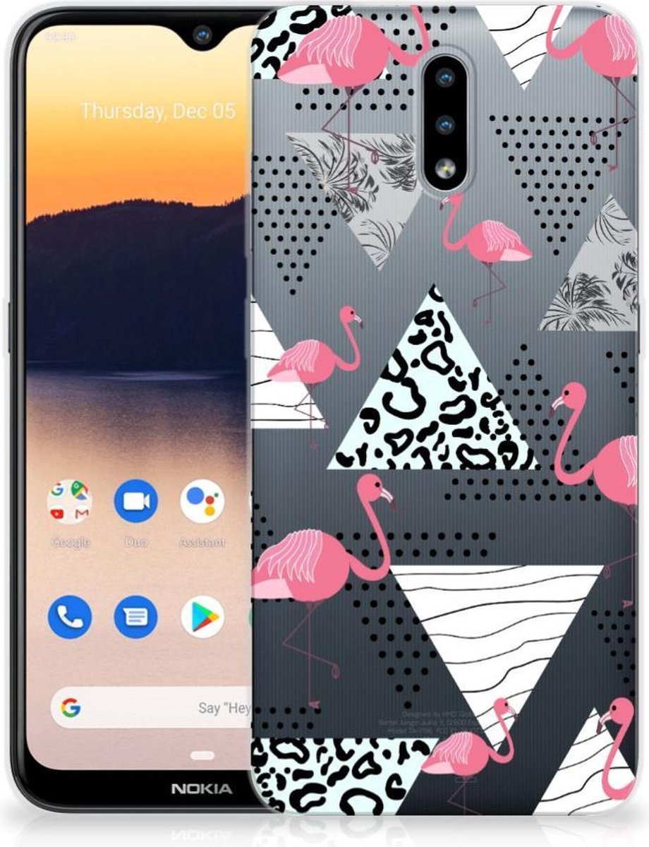 Nokia 2.3 TPU Hoesje Flamingo Triangle