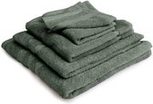 LINNICK Pure Handdoeken Set - 100% Katoen - Olive Green - 4x Handdoek 60x110cm + 2x Badlaken 70x140cm + 4 Washandjes + 2 Gastendoekjes - Badgoedset