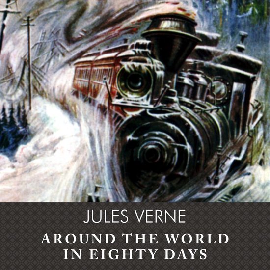 Around the World in Eighty Days, with eBook - cover