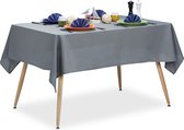 relaxdays tafelkleed waterafstotend - tafellaken tuintafel - rond of rechthoekig tafelzeil Grijs, 140x180cm
