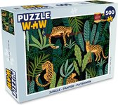 Puzzel Jungle - Panter - Patronen - Jongens - Meiden - Planten - Legpuzzel - Puzzel 500 stukjes
