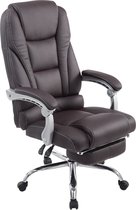 Chaise de bureau Rocco - Marron - Cuir artificiel - Chaise de bureau ergonomique - Sur roulettes - Pour adultes - Réglable en hauteur