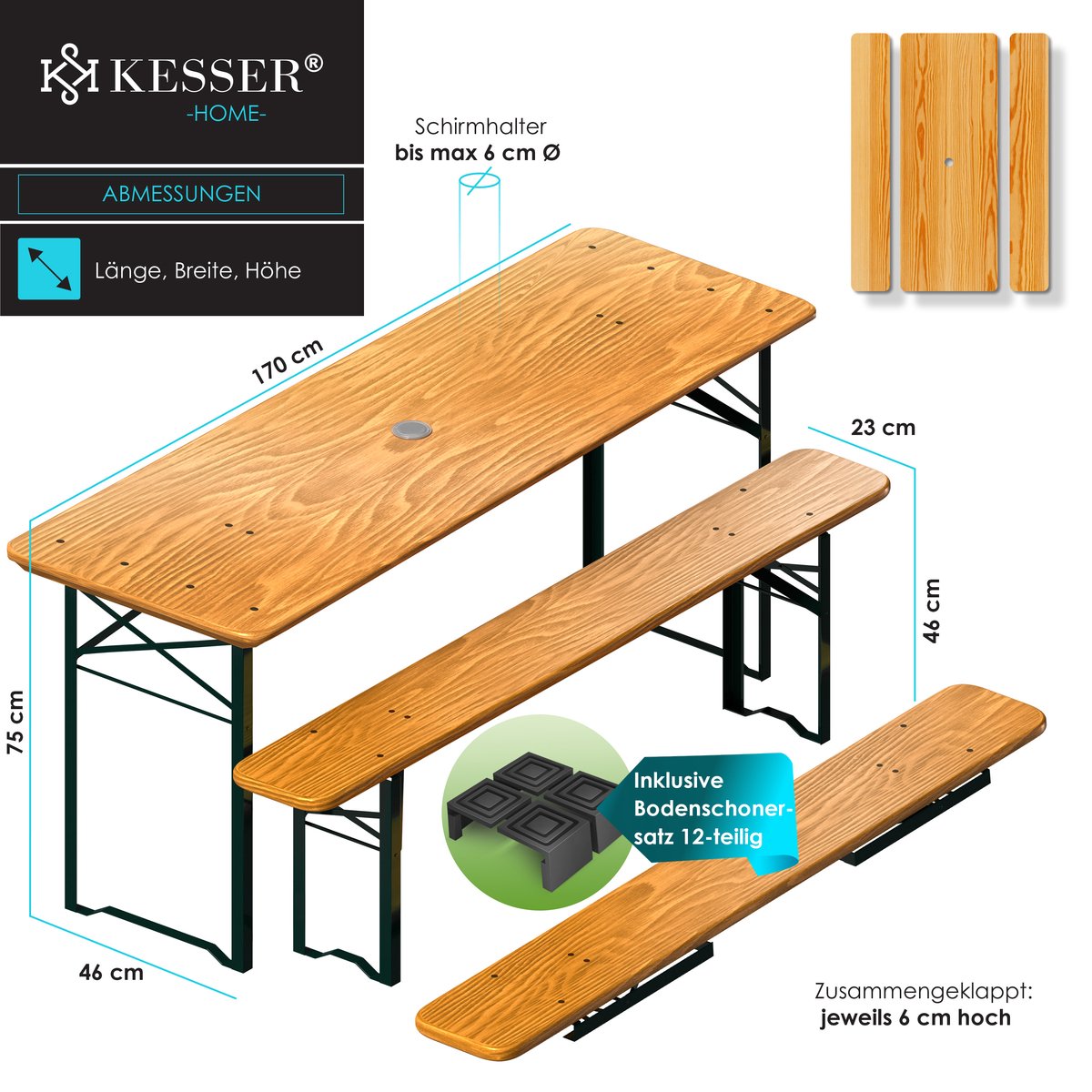 KESSER® Inklapbare Biertafel thumbnail 5
