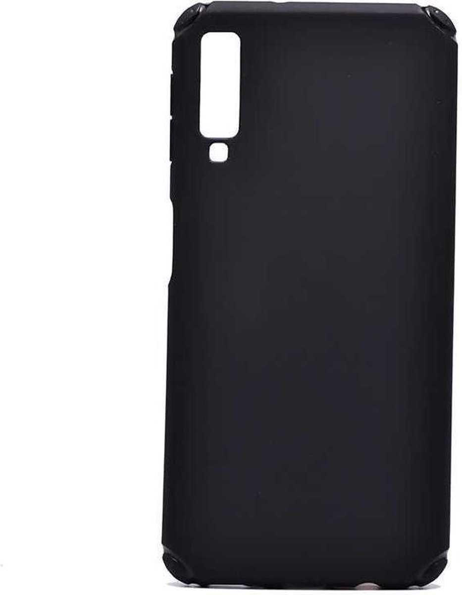 Teleplus geschikt voor Samsung Galaxy A7 2018 Soft Silicone Case Black hoesje