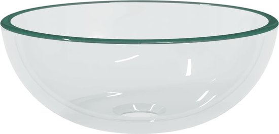 vidaXL Lavabo 30 x 12 cm Verre trempé Transparent