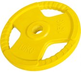 Gorilla Sports Gewichtsschijf - Halterschijf - 15 kg - Gripper Gietijzer (rubber coating) - 50 mm